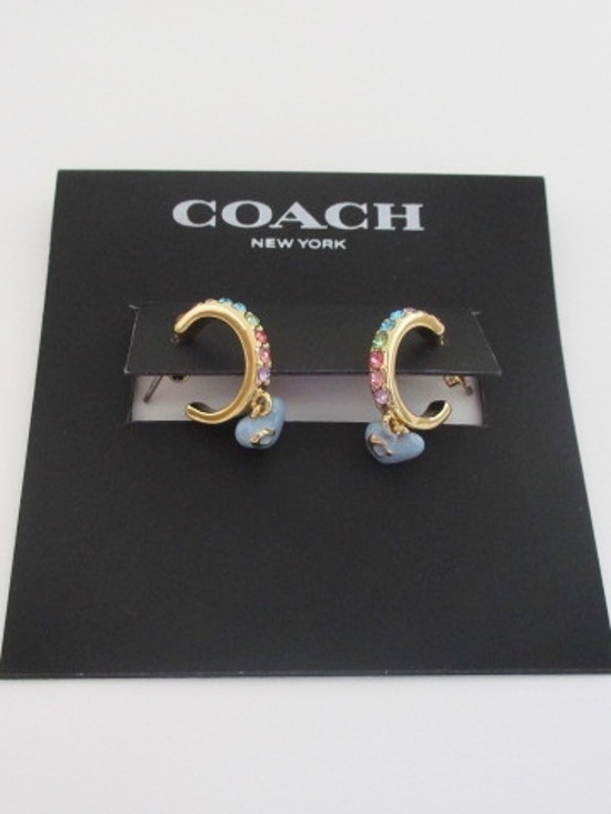 Coach Jewelry - COACH - Heart Charm Huggie Earrings